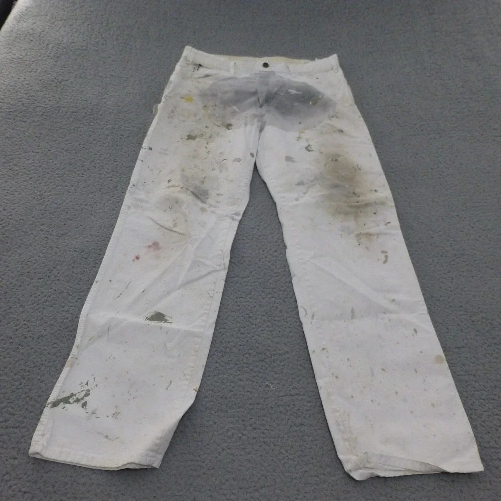 Dickies Painter Pants Mens 34x34 White Distressed Sherwin Williams Splatter